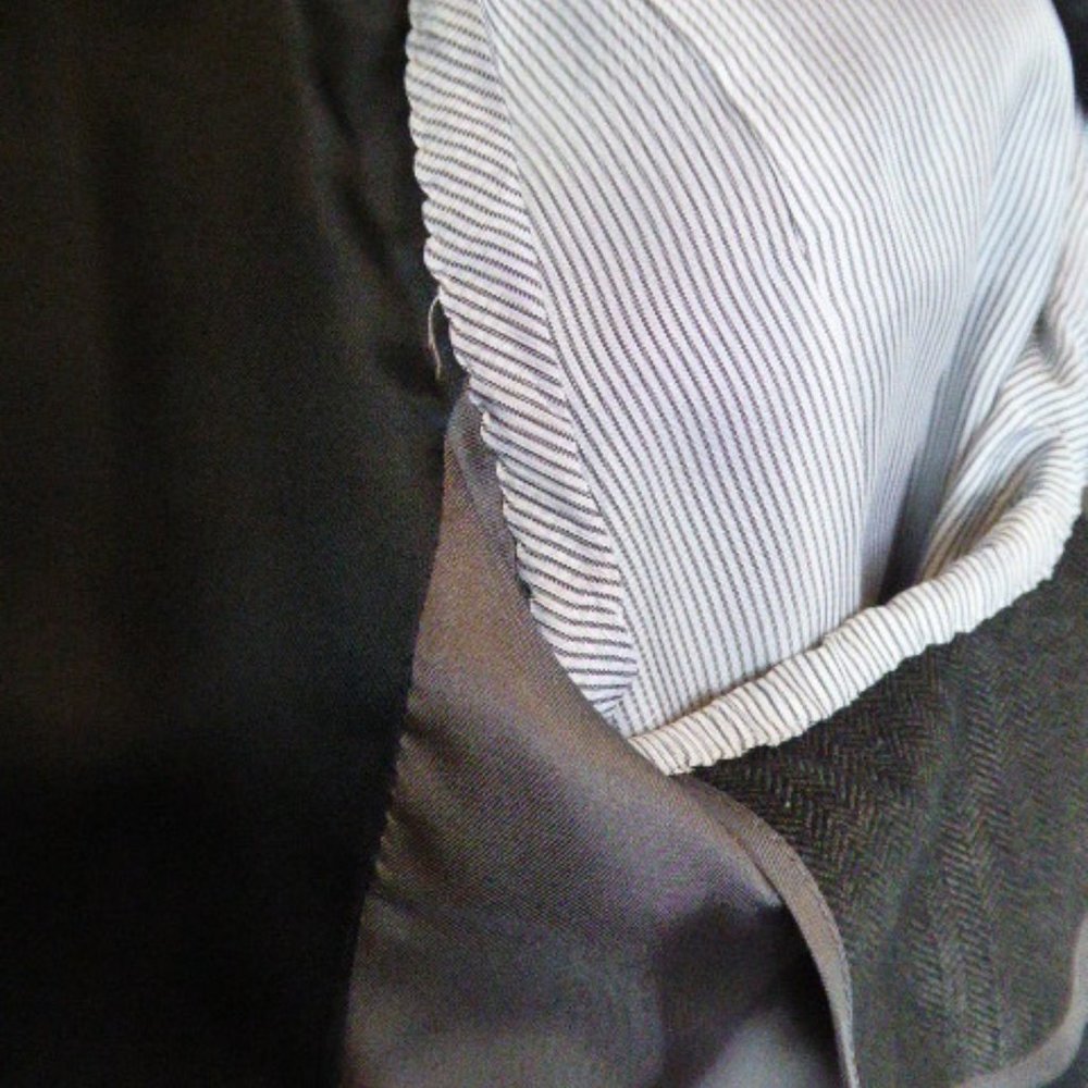 New Theory Solid Gray Wool Stretch Two Button Bla… - image 8